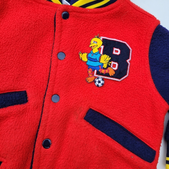 Vintage Y2K Sesame Street hooded varsity jacket - Picture 3 of 6